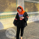 مانتو دخترونه لینن و لینن سوزندوزی طرح شیرین فری سایز قد 75